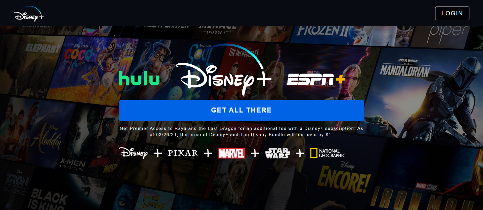 Disney+ streaming platform clone homepage